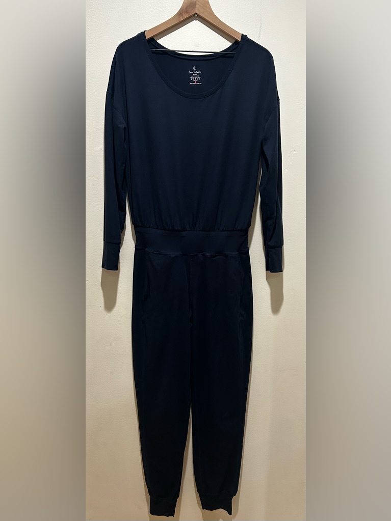 Sweaty Betty Gary Long Sleeved Navy Blue Pants Jumpsuit - Women’s Size Small